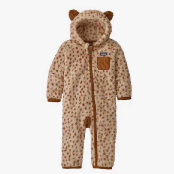 Patagonia Baby Furry Friends Fleece Bunting Dear Dear: Tuber Tan - Picture 1 of 4